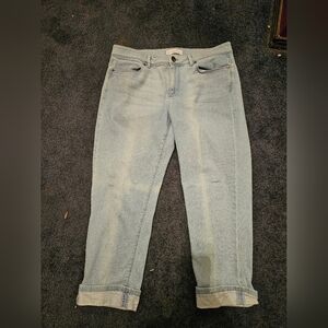 J. Jill Authentic Fit Cuffed Crop Jeans 10 size